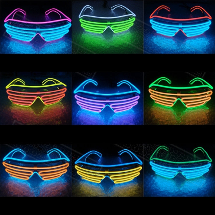 Fluorescence Dance Show Luminescent Glasses LED Two Colors Shutter EL Flashing Glasses