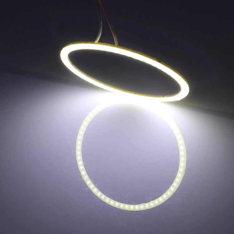 70mm 5W 180LM Angel Eyes Circles Car Headlight COB LED Lights for Vehicles, DC 12-24V