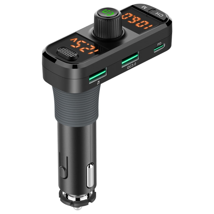 BC70 Car Bluetooth 5.0 FM Transmitter Radio Adapter Dual Display Wireless Handsfree Call MP3 Music Player QC3.0 PD USB Charger