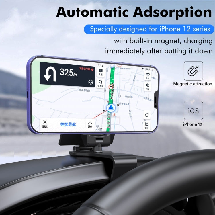 Magnetic Car Phone Mount with Adjustable Viewing Angles - Universal Stop Sign Design