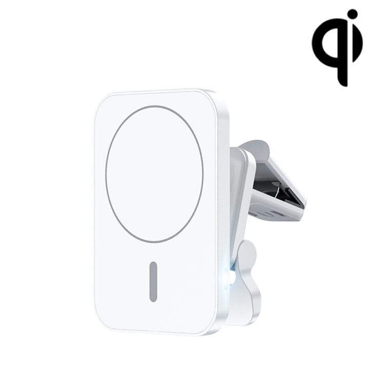 W-987 Magnetic Suction 15W Wireless Charger Car Air Outlet Bracket for iPhone 12 Series and other Smart Phones