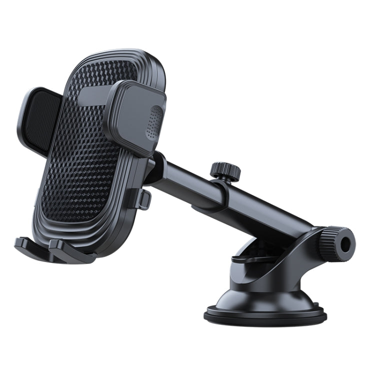 Telescopic Long Arm Car Phone Holder with 360-Degree Rotation and Non-Slip Grip