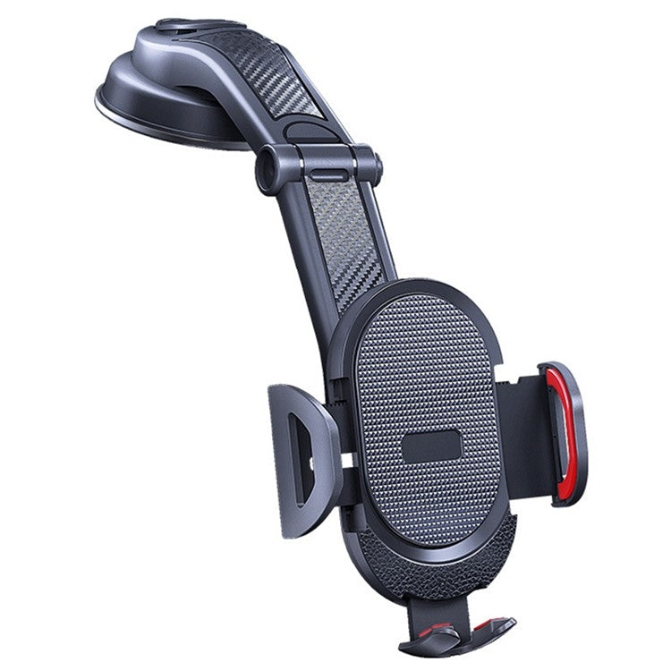 ES33 Car Mobile Phone Holder Bracket Carbon Fiber 360 Degree Rotation Suction Cup Mount