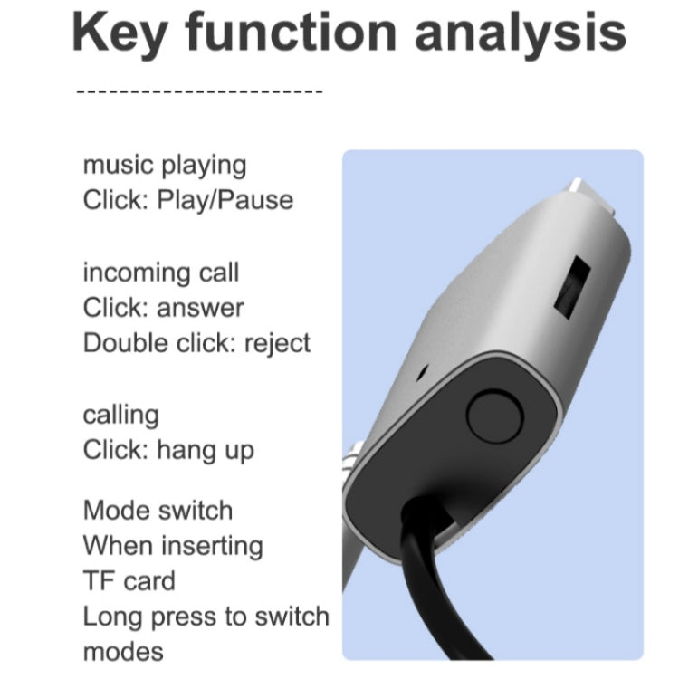 M01 Car Bluetooth Receiver Hands-Free Call 3.5mm AUX Stereo Car Wireless Adapter, M01