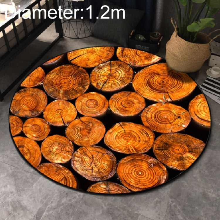 3D Growth Ring Pattern Bathroom Living Room Carpets Home Decor Mat, Diameter about 1.2m