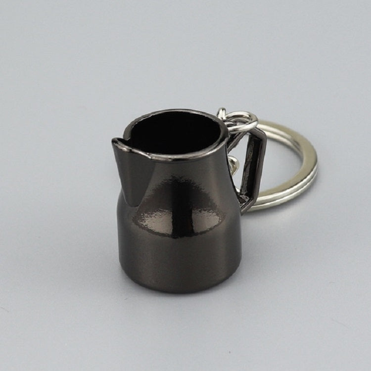 Whimsical 3D Miniature Coffee Pot Keyring - Zinc Alloy Charm