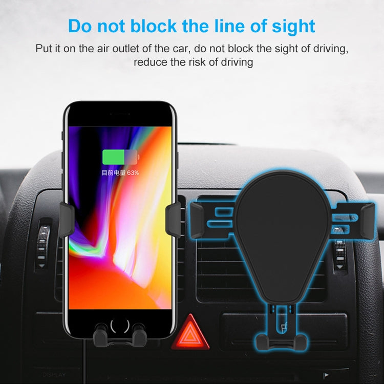 KT-C5 15W Rotatable Car Gravity Wireless Charger Air Outlet Mobile Phone Holder, KT-C5
