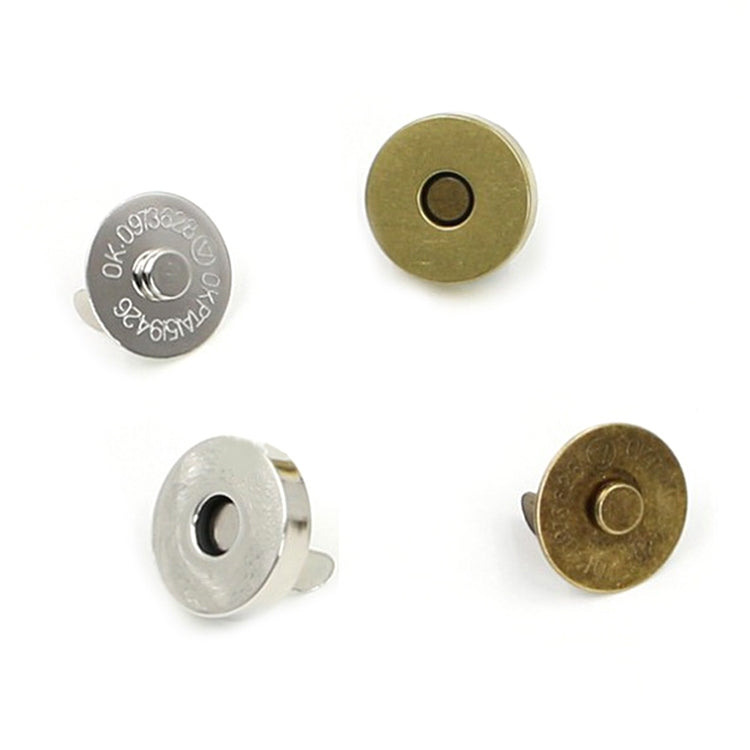 20 PCS Luggage Snap Buckle 10 Sets of 1.4 cm + 1.8 cm Bronze and Silver