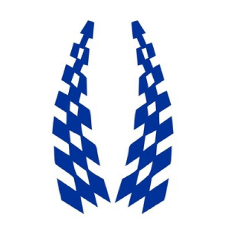 10 Sets Car Stickers Lattice Flag Wheel Eyebrows Reflective Stickers Scratches Strips Car Stickers, D172