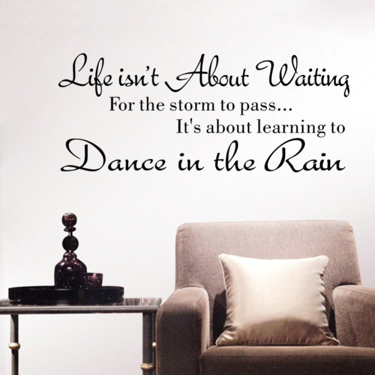 2 PCS English Rumor Letter Phrase Bedroom Art Wall Sticker