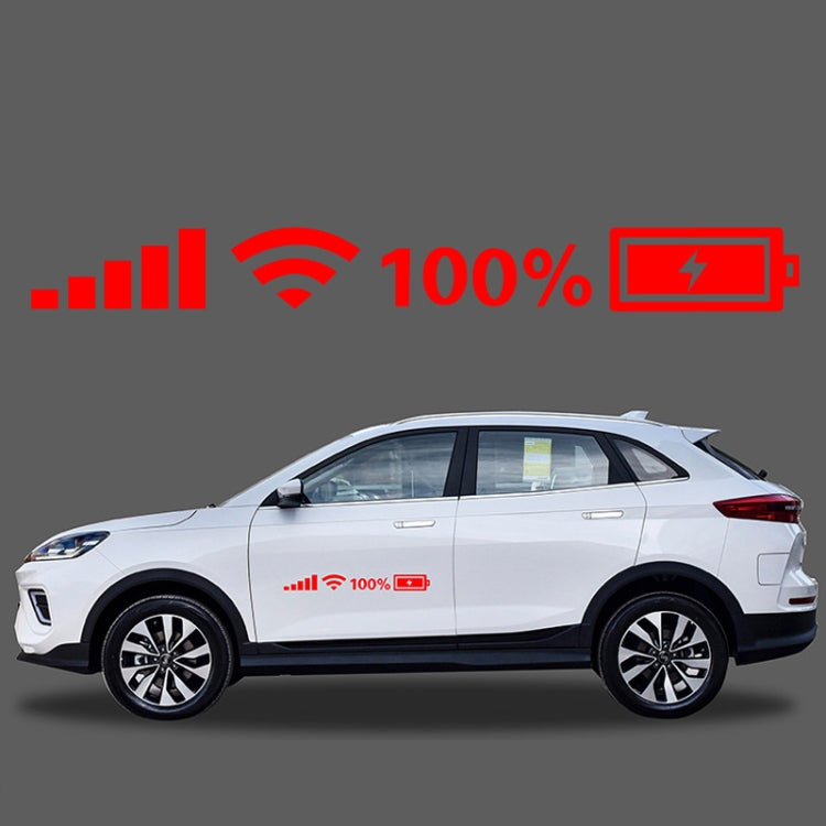 10 PCS Car Windshield Stickers Signal WiFi Power Vinyl Decal Car Stickers, L, M, S
