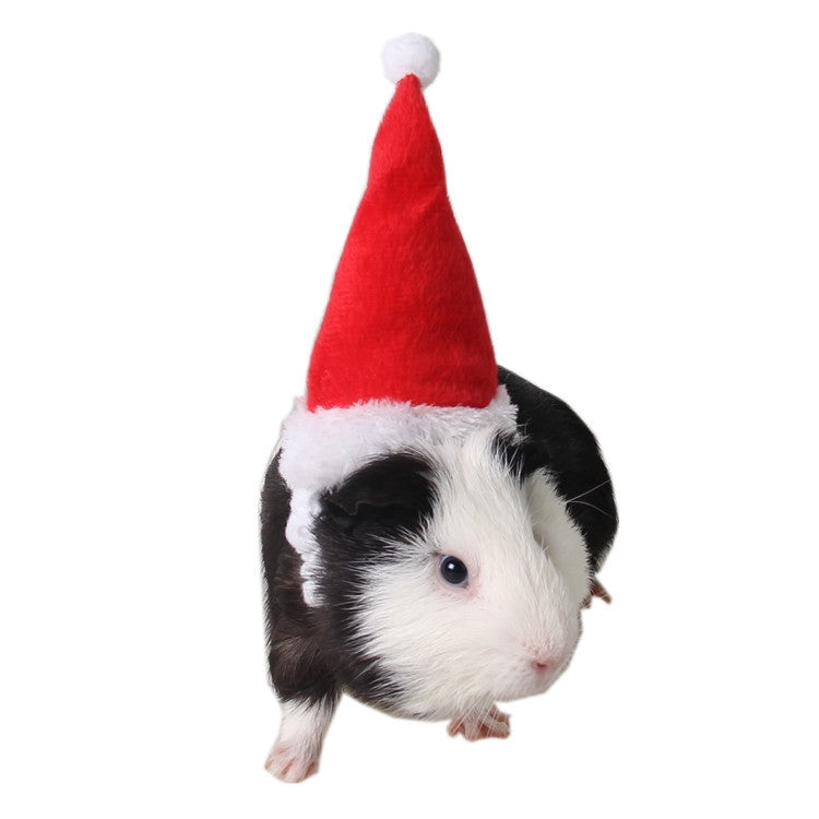 Pet Christmas Hat Flannel Strap Cap