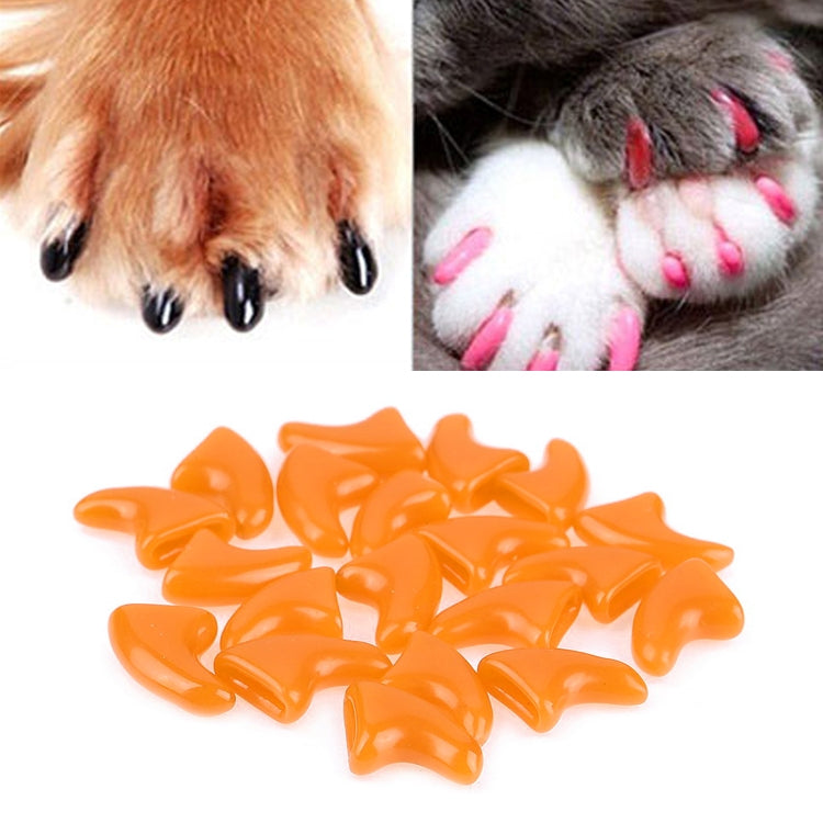 20 PCS Silicone Soft Cat Nail Caps / Cat Paw Claw / Pet Nail Protector/Cat Nail Cover, L