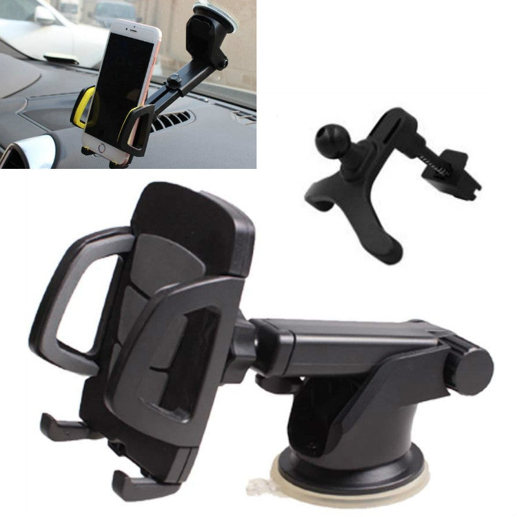Versatile 3-in-1 Car Phone Mount: Suction Cup & Air Vent Holder for Easy Navigation