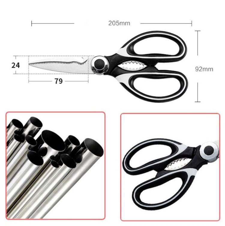 Multifunctional Household Stainless Steel Scissors Can Clamp Food Scissors