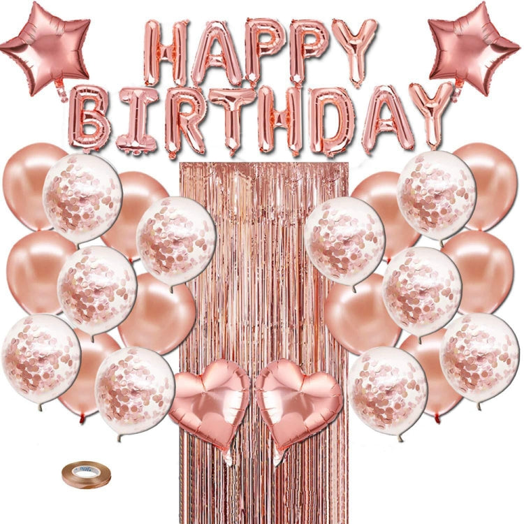 Rose Gold Balloon Decoration Set Birthday Party Decoration Supplies Party Decoration
