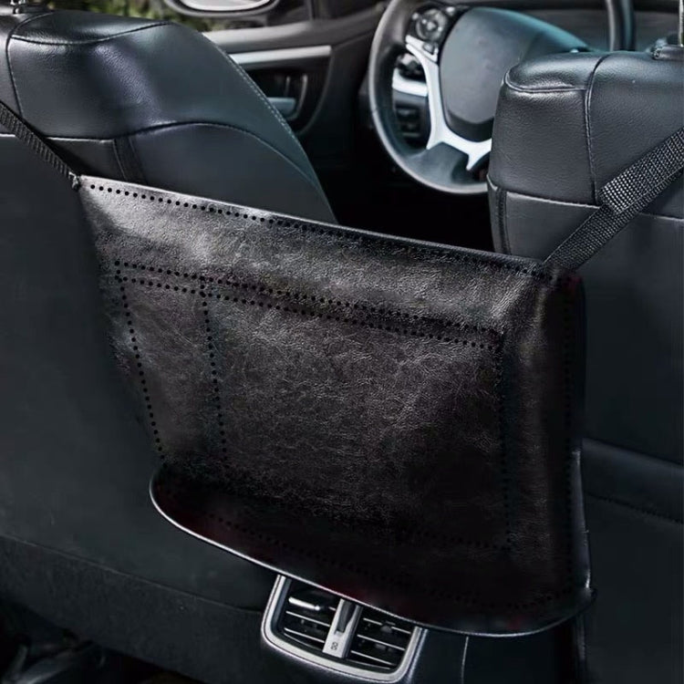 Versatile Leather Car Seat Organiser – Multifunctional Hanging Storage Bag