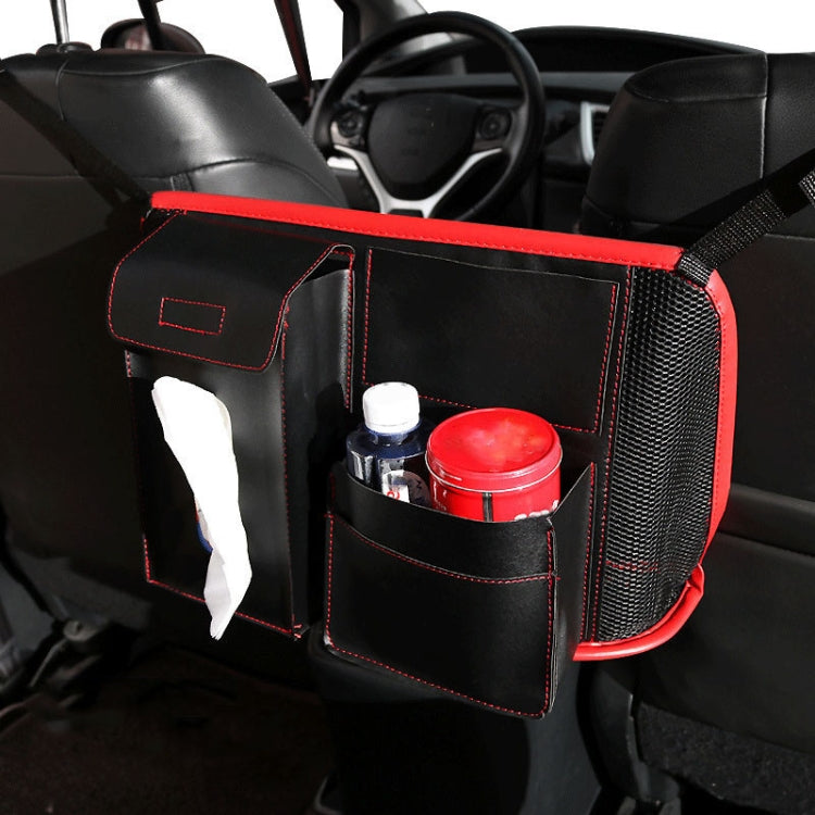 Versatile Leather Car Seat Organiser – Multifunctional Hanging Storage Bag