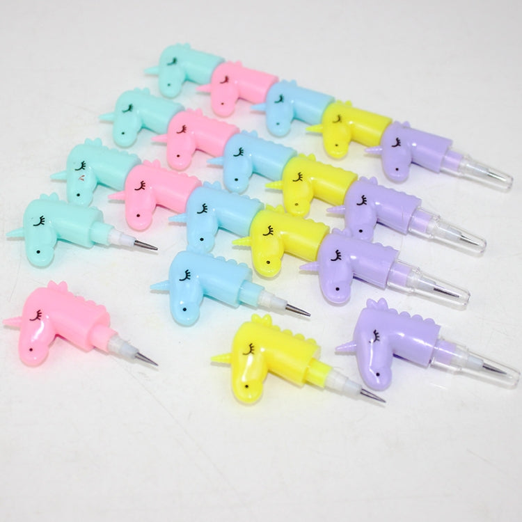 4pcs E19 Cute Cartoon Emoji Building Block Pencil Student Writing Pencil, Random Color Delivery