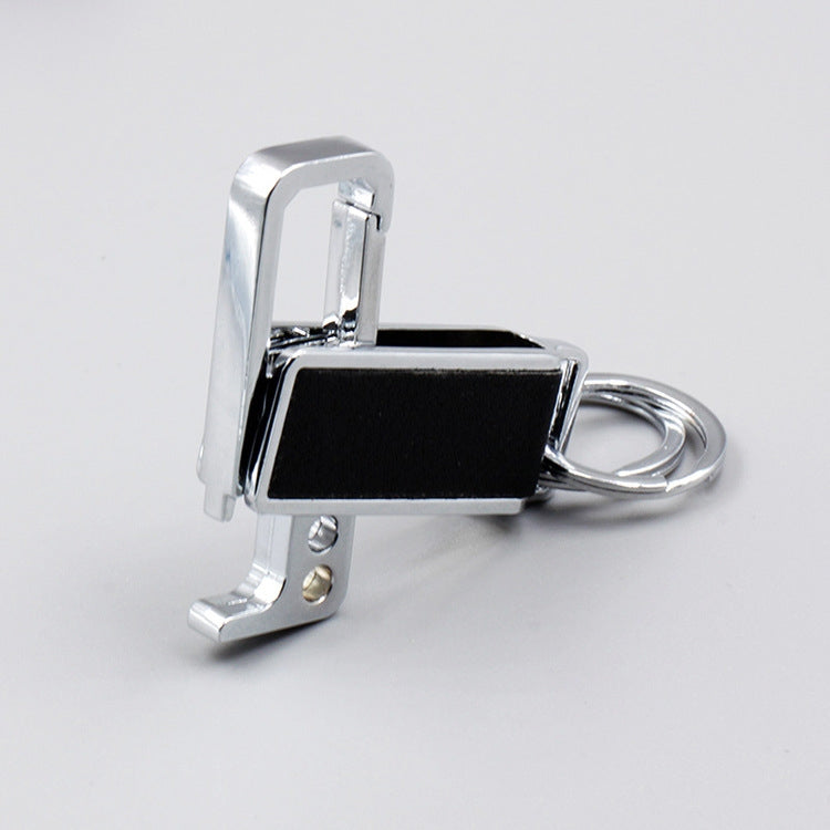 Lychee Design Leather Double Ring Corkscrew Keyring - 3 Pack