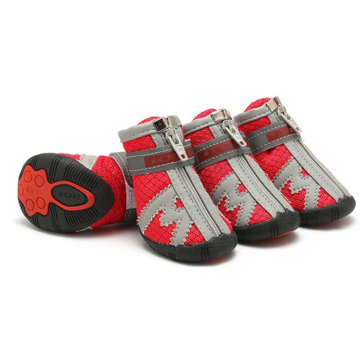 HCPET A1703 Pet Non-Slip Wear-Resistant Shoes Puppy Feet Cover, Number 3, Number 4