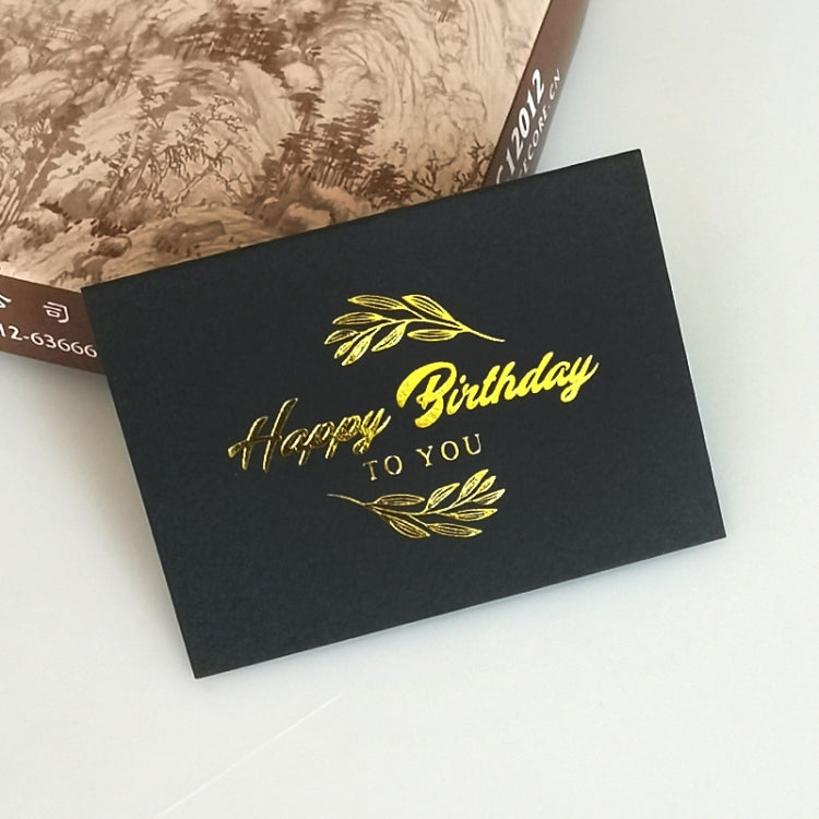 150 PCS Wedding Blessing Card Thank You Message Gift Decoration Card Bronzing Flower Greeting Card