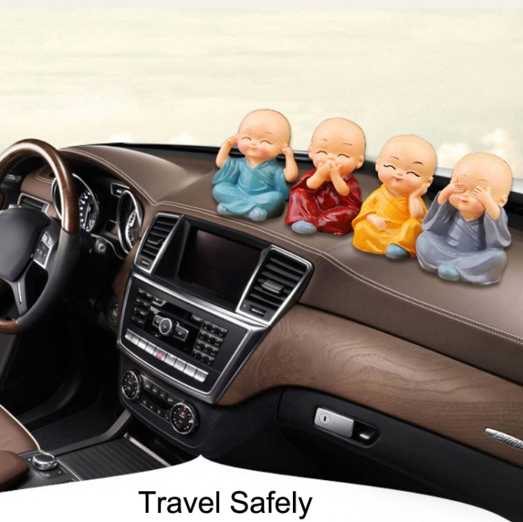 Adorable Resin Monks Car Ornaments for Charming Interior Décor