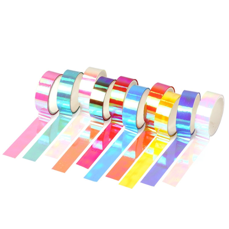 10 in 1 Colorful Laser Paper Tape Rainbow Gravity Can Tear DIY Hand Debt Decoration Beauty Sticker