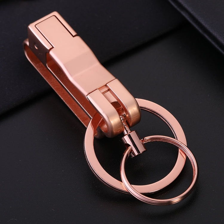 JOBON ZB-8782 Stylish Metal Keychain for Men – Detachable Double Ring Design with Anti-Lost Feature