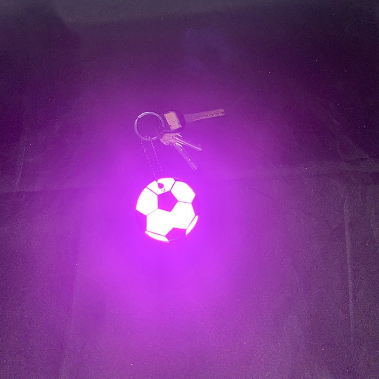 15 PCS Football Style PVC Reflective Keychain Student Schoolbag Night Reflective Pendant Random Colour Delivery