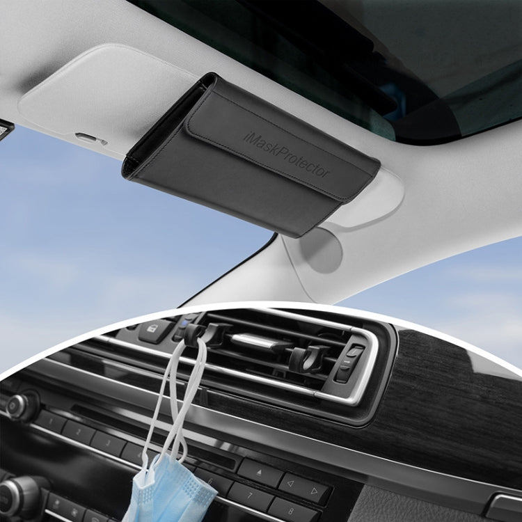Stylish Car Mask Holder and Dispenser with Hook - Convenient Storage Solution for Masks