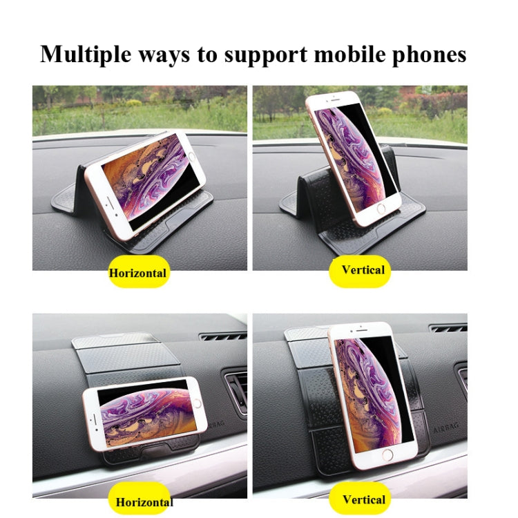 2 Pack R-1337 Versatile Folding Bracket for Car Centre Console - Non-Slip Mobile Phone Storage Mat