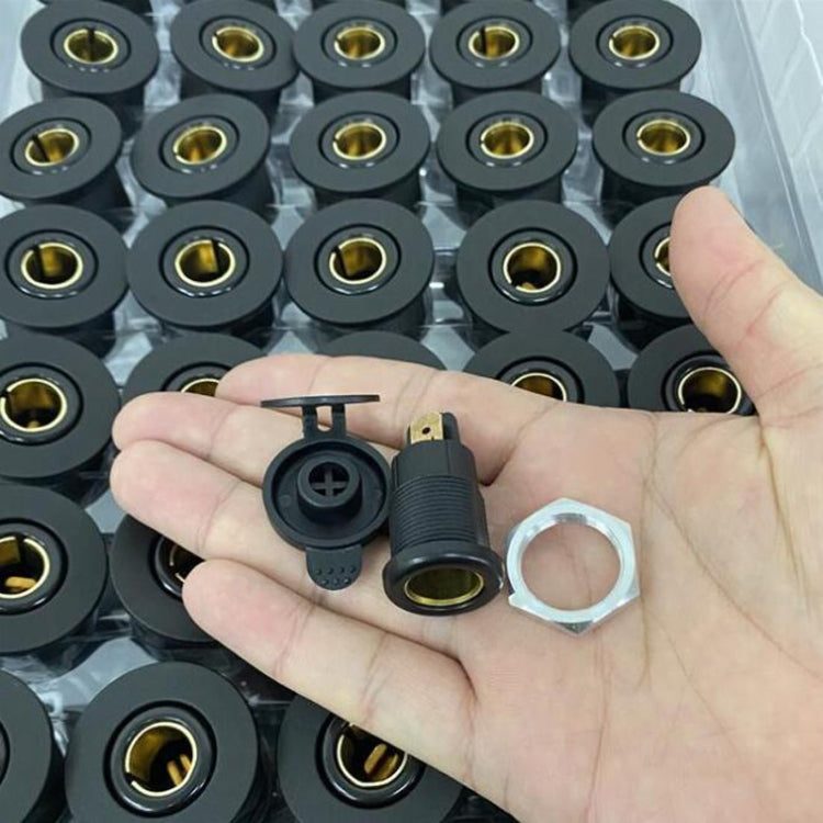 2 PCS EU Small Caliber Car Spot Cigarette Lighter 12/24V Cigarette Lighter Modified Female Seat, EU Small Caliber