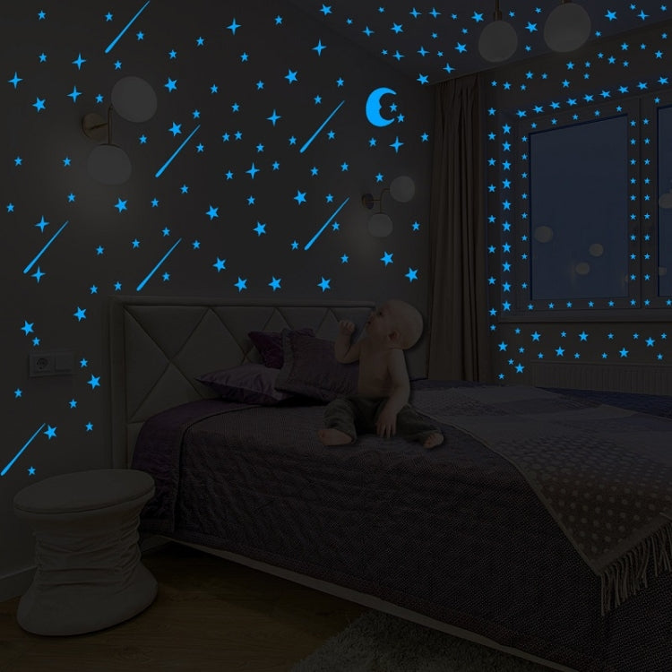 AFG3269 Luminous Star Moon Meteor Combination Wall Sticker Home Decoration Wall Sticker