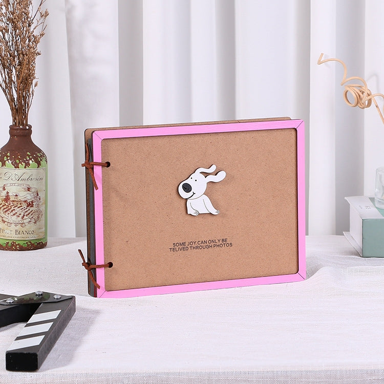 Wooden Loose-Leaf Album Children Growth Painting Album Couple DIY Handmade Gifts