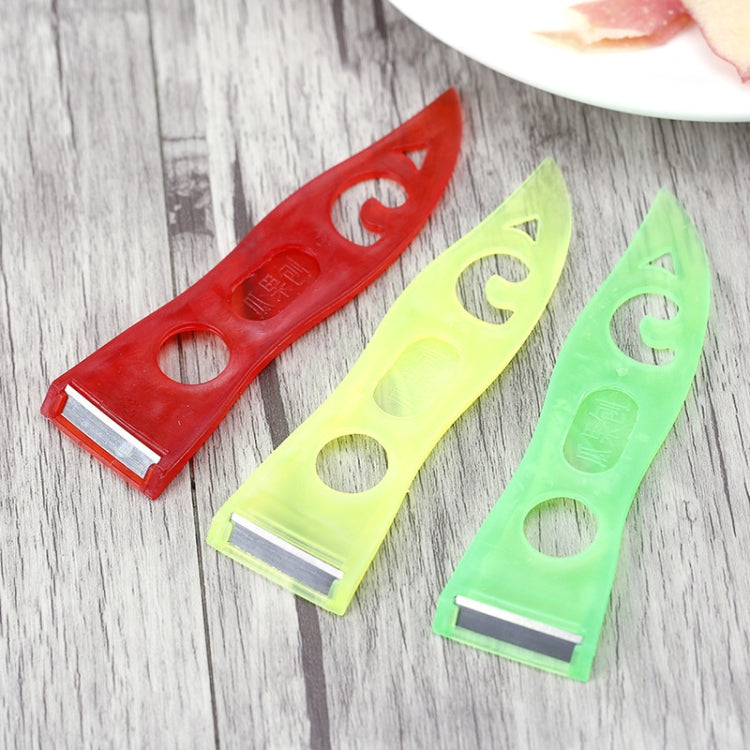 10pcs A2233 Home Vegetable Fruit Peer Plastic Cutting Knife, Color Random Delivery