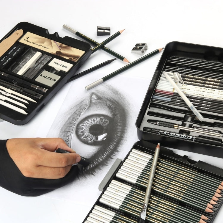 KALOUR 70 in 1 Sketch Pencil Iron Box Set Sketch Tool Set Fine Art Painting Pencil