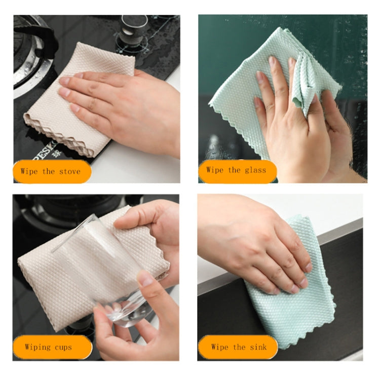 30 PCS Non-Marking And Easy-To-Dry Fish Scale Rags Kitchen Cleaning Towels, Random Color Delivery