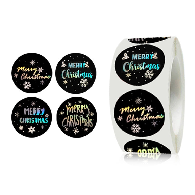 F06 Black Hot Stamping Christmas Gift Decoration Sticker Label