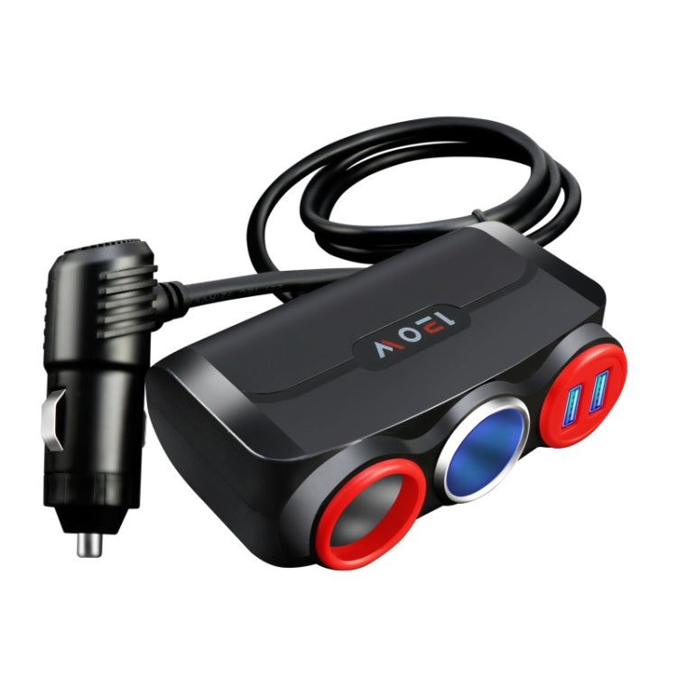 Car Cigarette Lighter Multi-Function Mobile Phone Charging USB Car Charge 12/24V Adapter Plug, Black Blue, White Red, White Blue, Black Red