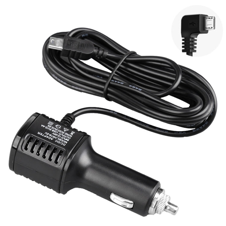 H519 Car Charger Driving Recorder Power Cord Dual USB With Display Charging Line, Specification:, Mini Straight, Mini Right Elbow, Mini Left Elbow, Micro Straight, Micro Left Elbow, Micro Right Elbow