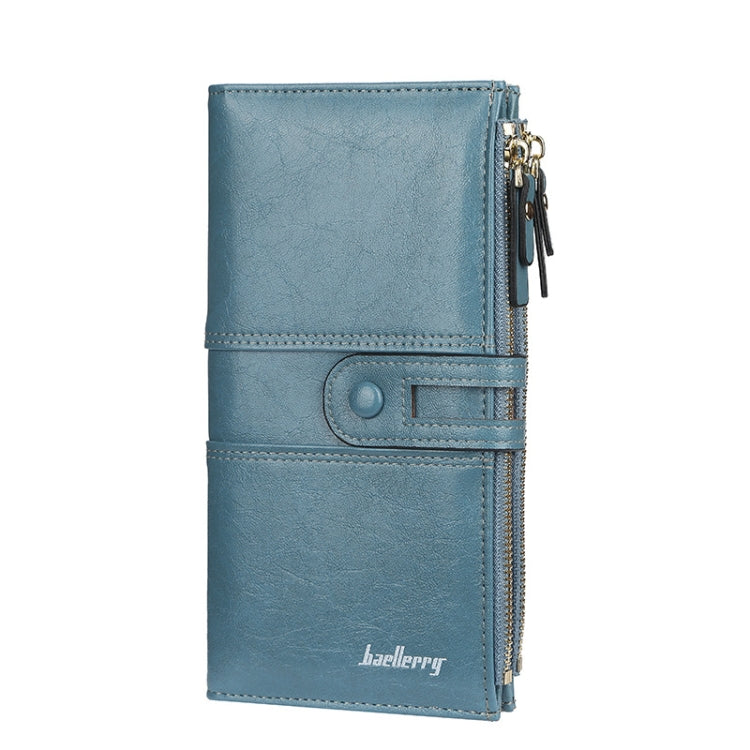 Baellerry Ladies Long Large Capacity Buckle Zip Clutch Multi-Card Wallet