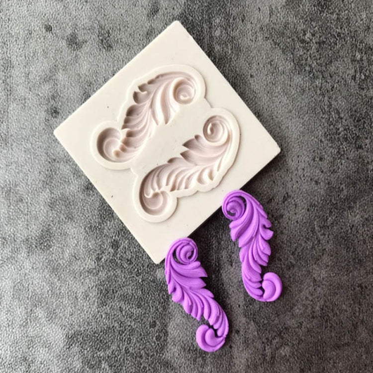 5 PCS Relief Fondant Cake Silicone Mold DIY Chocolate Mold,Style: