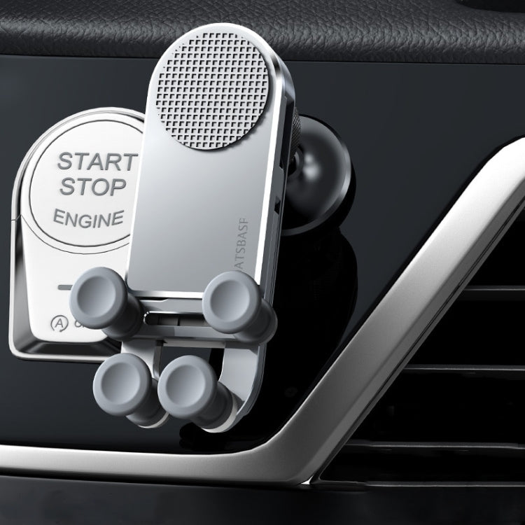 Compact Car Gravity Phone Holder for 4.7-6.9 Inch Devices – 360° Rotation & Automatic Clamping