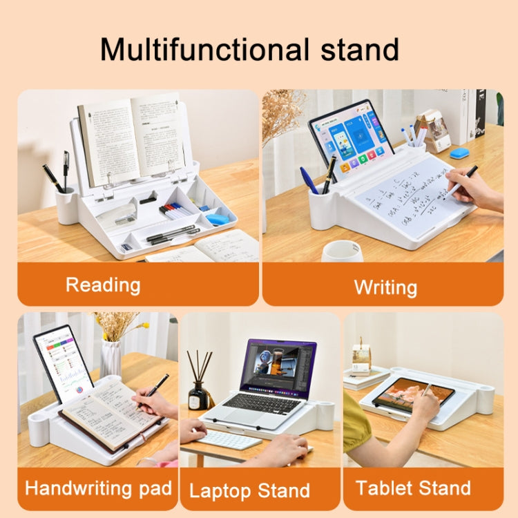 Reading & Writing & Storage 3-in-1 Multifunctional Table Folding Learning Stand