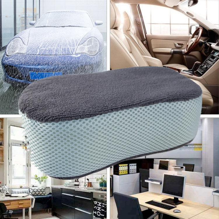 A01SP21 Ultra Fine Fiber Towel Cloth Sandwiches 8-shaped Multifunctional Car Washing Sponge Block, 3pcs Sponge