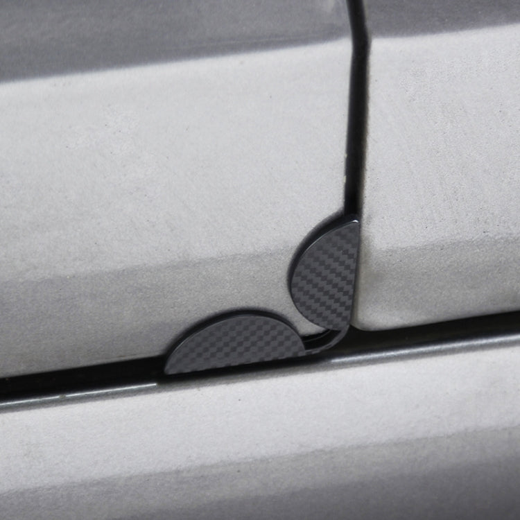 4pcs/sets Car Door Corner Protection Anti-collision Carbon Fiber Rubber Strip, DM-026 Car Door Corner Strip