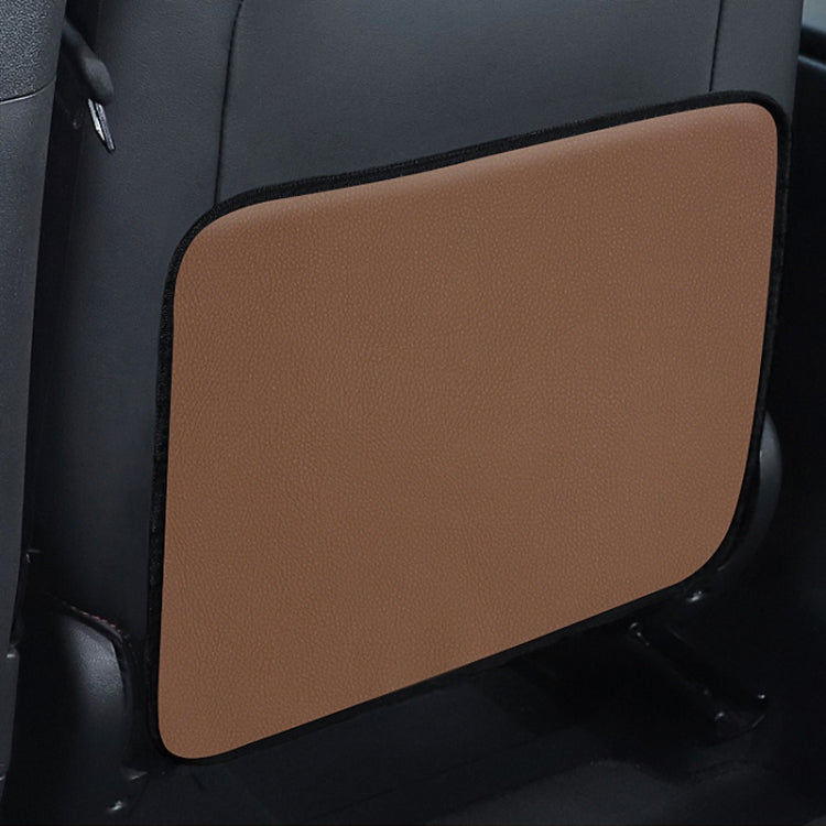 Children's Car Seat Back Protector with Storage - Anti-Kick and Easy-Clean Leather Pad