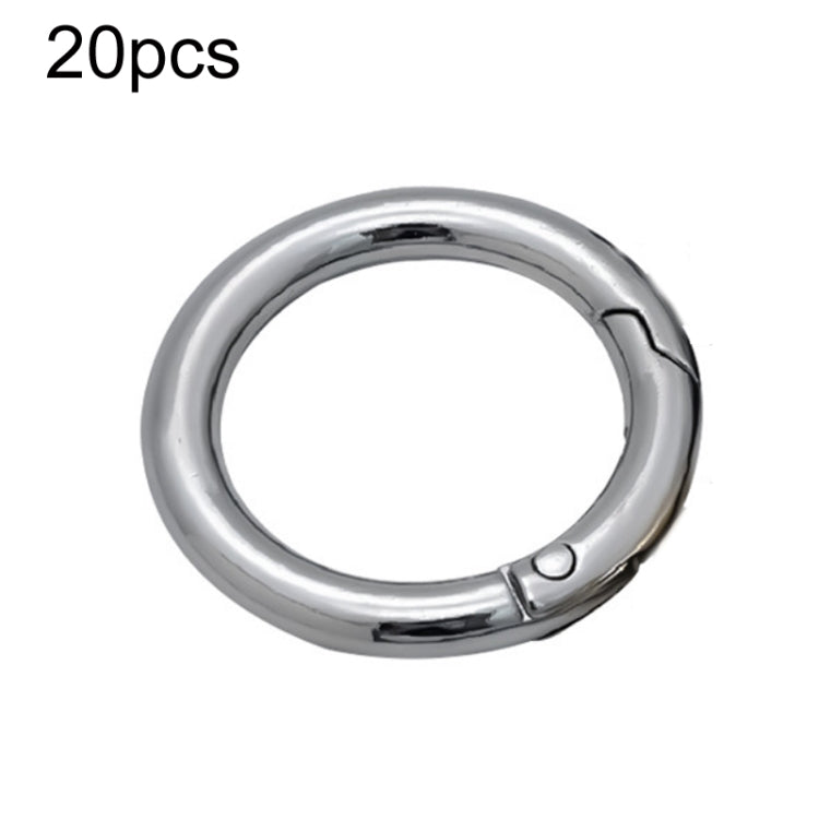 20 Pack Zinc Alloy Spring Ring Metal Open Bag Clips for Keychain Crafting