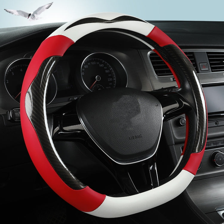 Carbon Fiber Leather Four Season Universal D Type Steering Wheel Cover, Carbon Fiber Leather Star Blue, Carbon Fiber Leather Orange, Carbon Fiber Leather Black, Carbon Fiber Leather Pink, Carbon Fiber Leather Red
